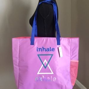 Inhale Exhale Tote/Gym Bag with Yoga Mat Straps